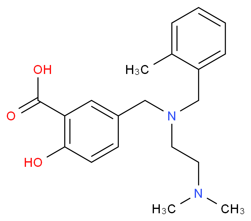 5-{[[2-(dimethylamino)ethyl](2-methylbenzyl)amino]methyl}-2-hydroxybenzoic acid_分子结构_CAS_)