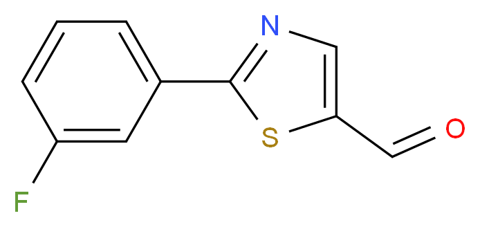 2-(3-Fluorophenyl)thiazole-5-carbaldehyde_分子结构_CAS_914348-84-8)