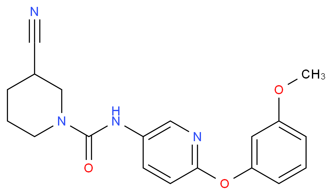 3-cyano-N-[6-(3-methoxyphenoxy)pyridin-3-yl]piperidine-1-carboxamide_分子结构_CAS_)