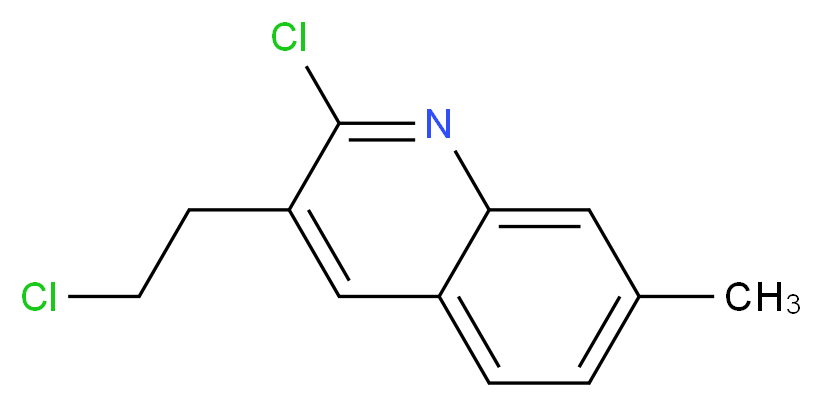 2-Chloro-3-(2-chloro-ethyl)-7-methyl-quinoline_分子结构_CAS_73863-50-0)