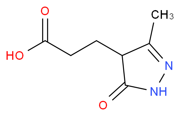 3-(3-Methyl-5-oxo-4,5-dihydro-1H-pyrazol-4-yl)propanoic acid_分子结构_CAS_)