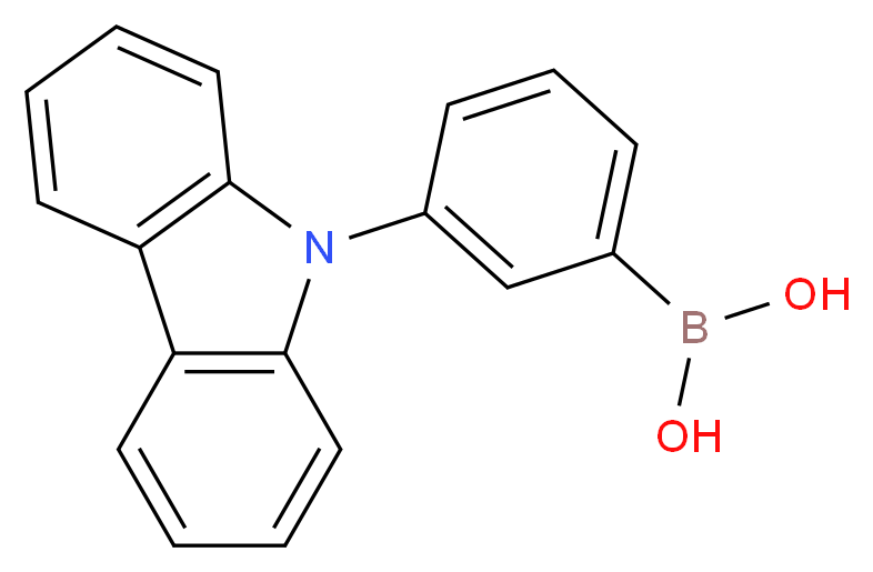 (3-(9H-Carbazol-9-yl)phenyl)boronic acid_分子结构_CAS_864377-33-3)
