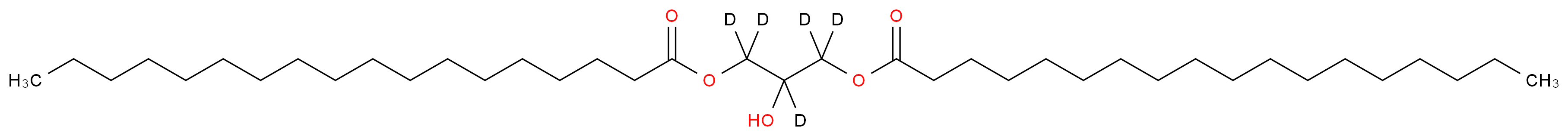 2-hydroxy-3-(octadecanoyloxy)(<sup>2</sup>H<sub>5</sub>)propyl octadecanoate_分子结构_CAS_1246523-69-2