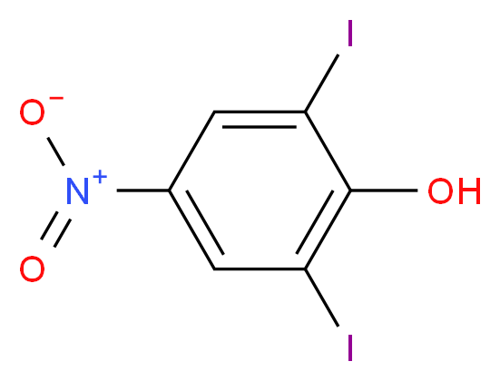 2,6-diiodo-4-nitrophenol_分子结构_CAS_305-85-1