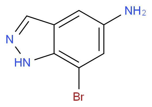 7-Bromo-1H-indazol-5-amine_分子结构_CAS_953411-10-4)