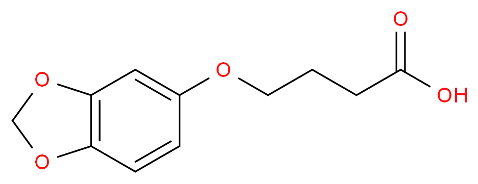 4-(2H-1,3-benzodioxol-5-yloxy)butanoic acid_分子结构_CAS_)