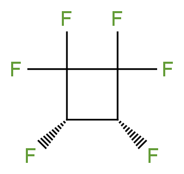 (3R,4S)-1,1,2,2,3,4-hexafluorocyclobutane_分子结构_CAS_22819-47-2