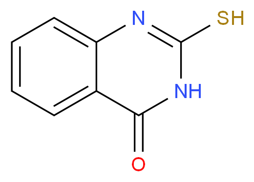 2-sulfanyl-3,4-dihydroquinazolin-4-one_分子结构_CAS_13906-09-7