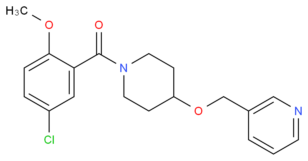 3-({[1-(5-chloro-2-methoxybenzoyl)-4-piperidinyl]oxy}methyl)pyridine_分子结构_CAS_)