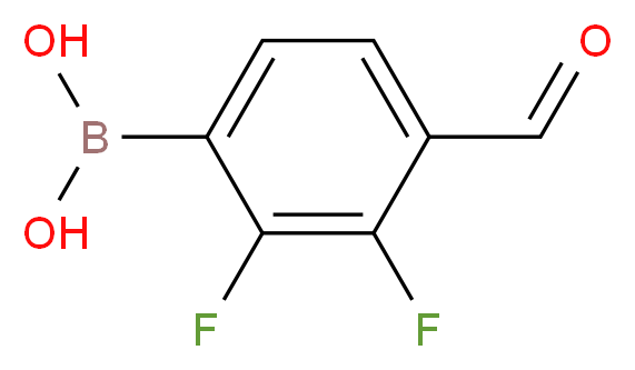 (2,3-difluoro-4-formylphenyl)boronic acid_分子结构_CAS_480424-84-8