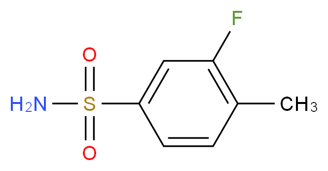 3-Fluoro-4-methylbenzenesulphonamide_分子结构_CAS_)