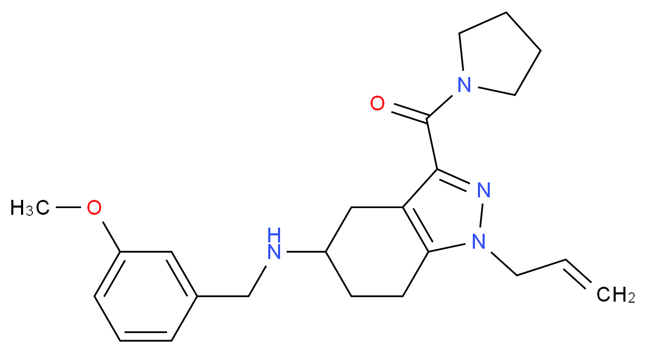 1-allyl-N-(3-methoxybenzyl)-3-(1-pyrrolidinylcarbonyl)-4,5,6,7-tetrahydro-1H-indazol-5-amine_分子结构_CAS_)
