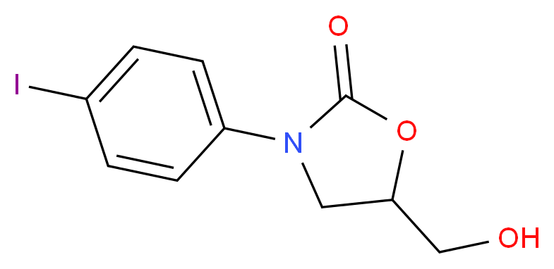 5-(hydroxymethyl)-3-(4-iodophenyl)-1,3-oxazolidin-2-one_分子结构_CAS_84460-41-3