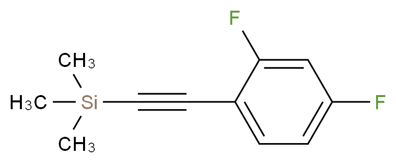 (2,4-二氟苯基乙炔基)三甲基硅烷_分子结构_CAS_480438-92-4)