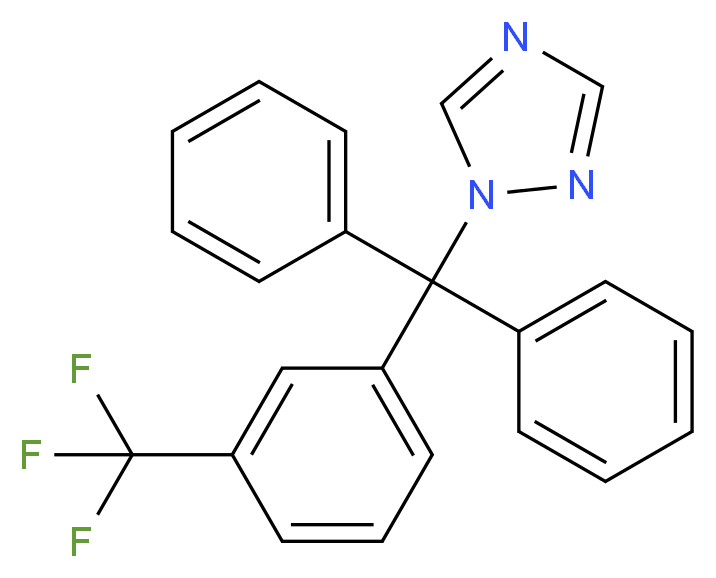 1-{diphenyl[3-(trifluoromethyl)phenyl]methyl}-1H-1,2,4-triazole_分子结构_CAS_31251-03-3