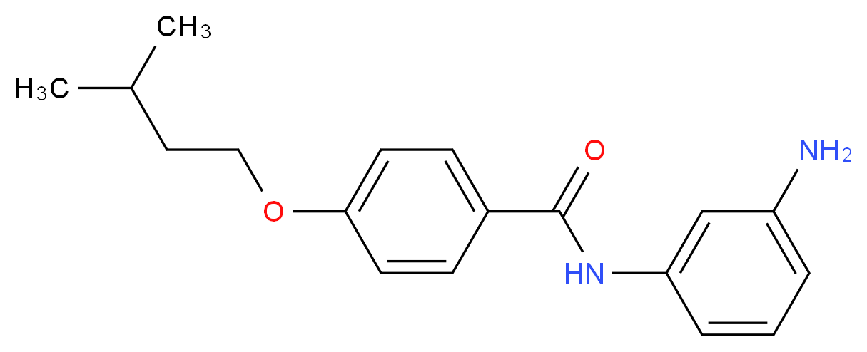 N-(3-Aminophenyl)-4-(isopentyloxy)benzamide_分子结构_CAS_)