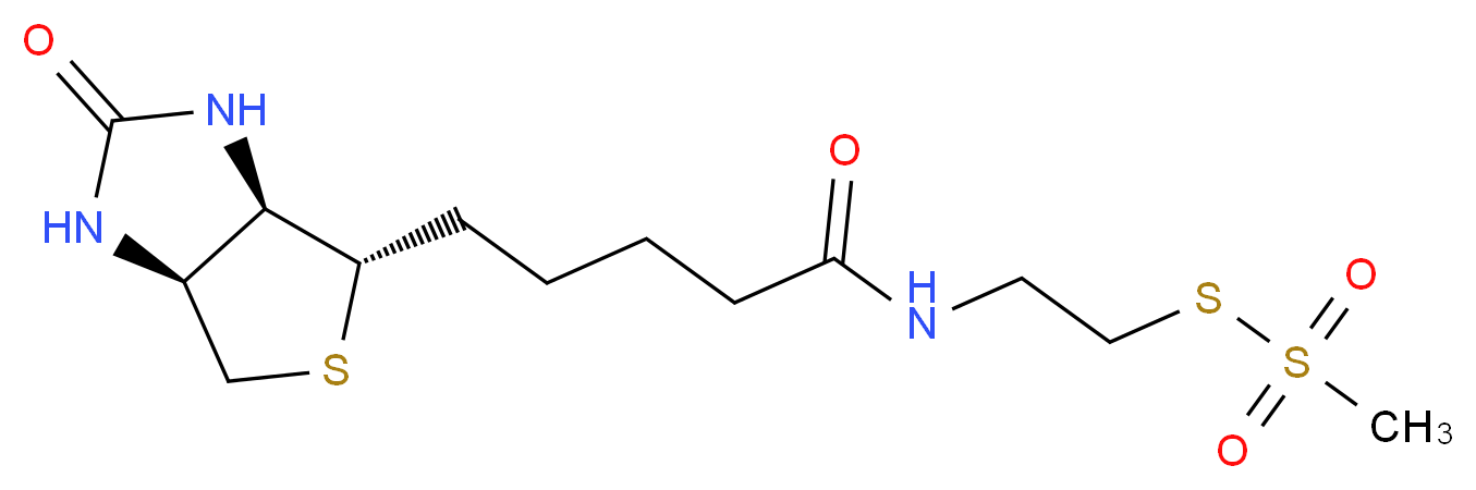 5-[(3aR,4S,6aS)-2-oxo-hexahydro-1H-thieno[3,4-d]imidazolidin-4-yl]-N-[2-(methanesulfonylsulfanyl)ethyl]pentanamide_分子结构_CAS_162758-04-5