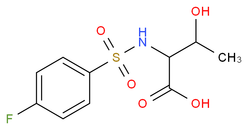 2-{[(4-fluorophenyl)sulfonyl]amino}-3-hydroxybutanoic acid_分子结构_CAS_)