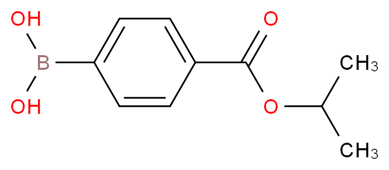 {4-[(propan-2-yloxy)carbonyl]phenyl}boronic acid_分子结构_CAS_342002-82-8