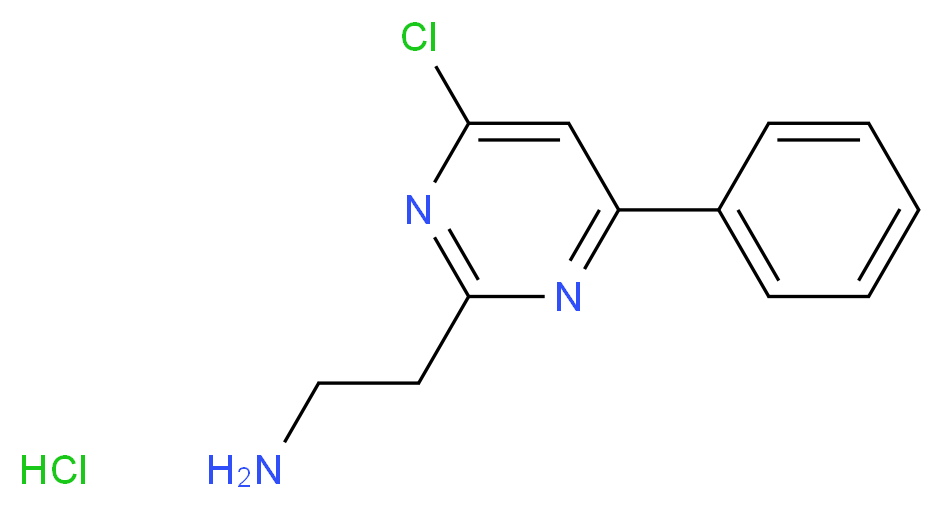 2-(4-chloro-6-phenylpyrimidin-2-yl)ethanamine hydrochloride_分子结构_CAS_1196155-43-7)