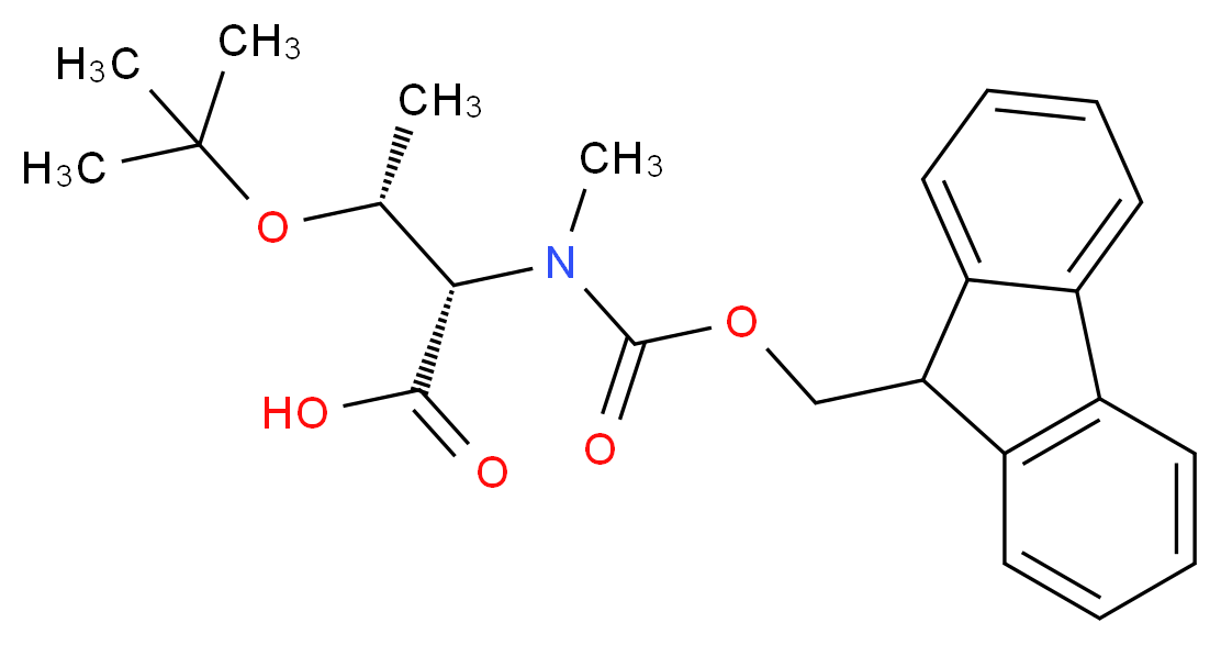 (2S,3R)-2-((((9H-Fluoren-9-yl)Methoxy)carbonyl)(Methyl)aMino)-3-(tert-butoxy)butanoic acid_分子结构_CAS_117106-20-4)