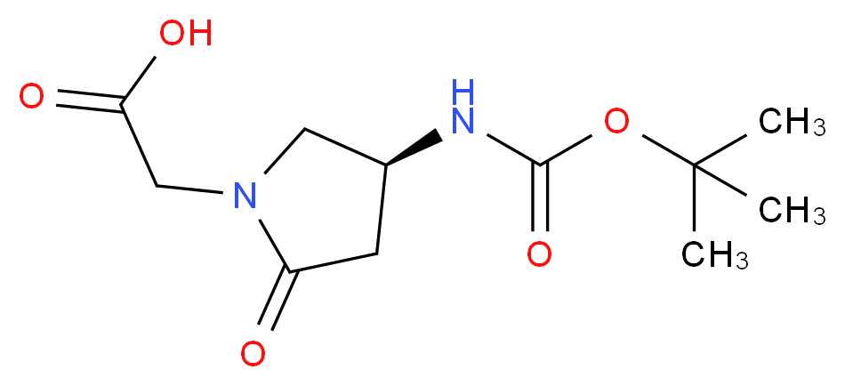 (S)-(4-N-BOC-AMINO-2-OXO-PYRROLIDIN-1-YL)-ACETIC ACID_分子结构_CAS_135415-24-6)