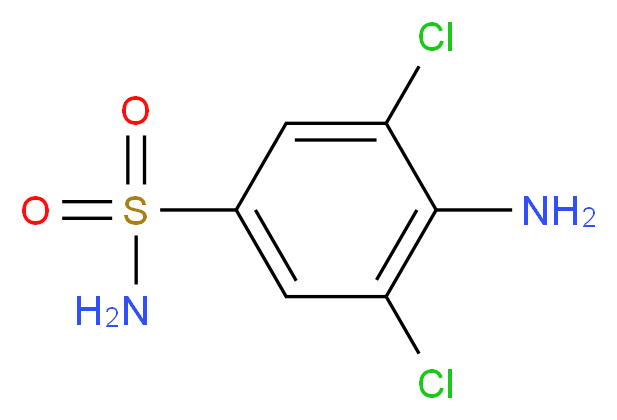 4-Amino-3,5-dichlorobenzenesulfonamide_分子结构_CAS_22134-75-4)