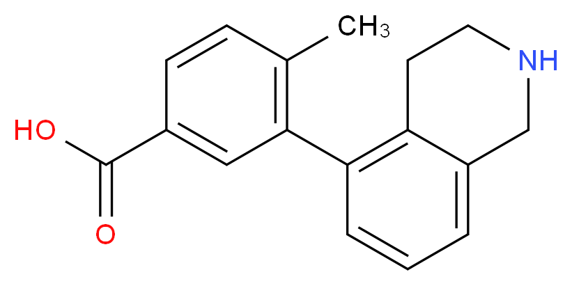 4-methyl-3-(1,2,3,4-tetrahydroisoquinolin-5-yl)benzoic acid_分子结构_CAS_)
