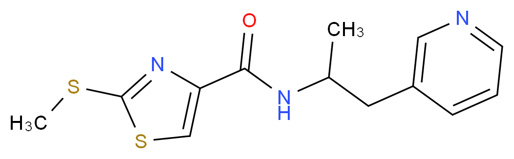 N-(1-methyl-2-pyridin-3-ylethyl)-2-(methylthio)-1,3-thiazole-4-carboxamide_分子结构_CAS_)