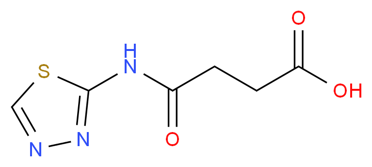 4-Oxo-4-(1,3,4-thiadiazol-2-ylamino)butanoic acid_分子结构_CAS_26861-97-2)