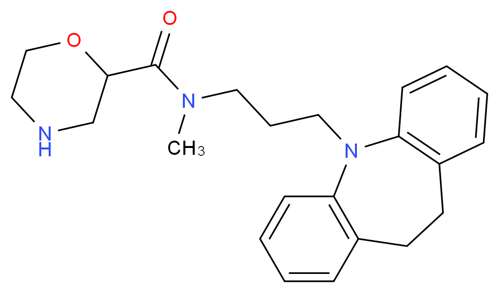 N-[3-(10,11-dihydro-5H-dibenzo[b,f]azepin-5-yl)propyl]-N-methyl-2-morpholinecarboxamide_分子结构_CAS_)