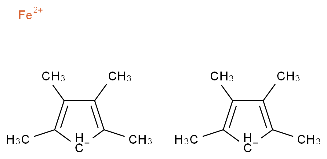 λ<sup>2</sup>-iron(2+) ion bis(2,3,4,5-tetramethylcyclopenta-2,4-dien-1-ide)_分子结构_CAS_59568-28-4