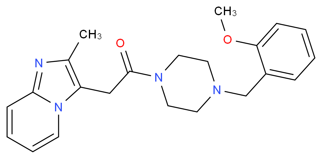 3-{2-[4-(2-methoxybenzyl)piperazin-1-yl]-2-oxoethyl}-2-methylimidazo[1,2-a]pyridine_分子结构_CAS_)
