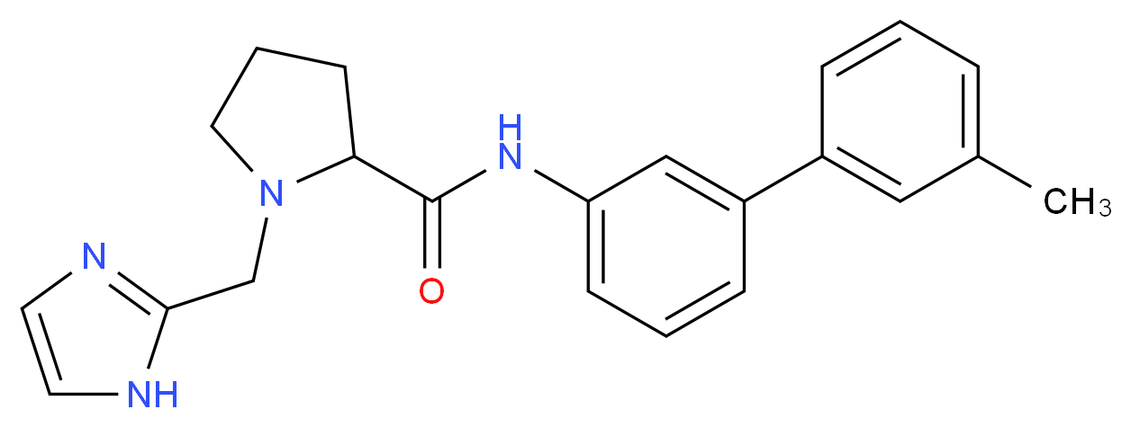 1-(1H-imidazol-2-ylmethyl)-N-(3'-methyl-3-biphenylyl)prolinamide_分子结构_CAS_)