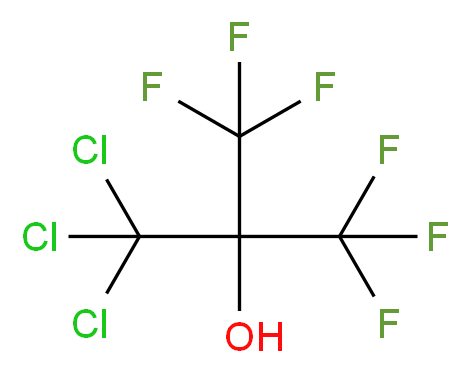 1,1-Bis(trifluoromethyl)-2,2,2-trichloroethanol 97%_分子结构_CAS_7594-49-2)