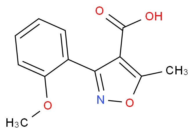 3-(2-methoxyphenyl)-5-methyl-1,2-oxazole-4-carboxylic acid_分子结构_CAS_93041-44-2