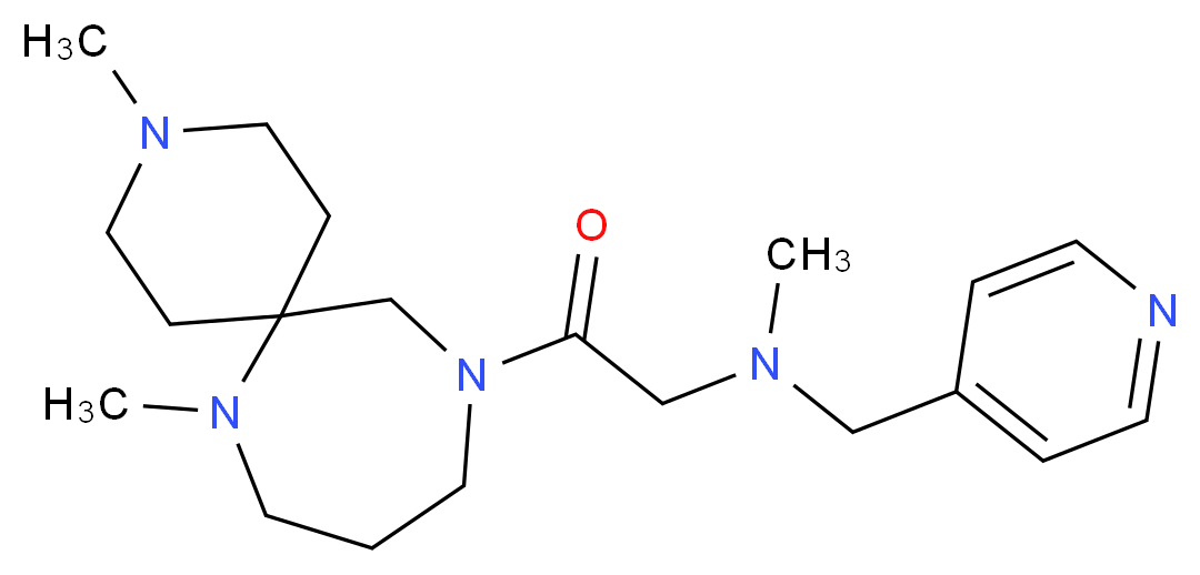 2-(3,7-dimethyl-3,7,11-triazaspiro[5.6]dodec-11-yl)-N-methyl-2-oxo-N-(pyridin-4-ylmethyl)ethanamine_分子结构_CAS_)