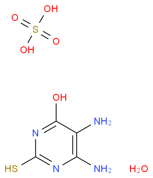 5,6-diamino-2-sulfanylpyrimidin-4-ol sulfuric acid hydrate_分子结构_CAS_304851-89-6