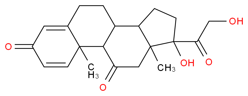 14-hydroxy-14-(2-hydroxyacetyl)-2,15-dimethyltetracyclo[8.7.0.0<sup>2</sup>,<sup>7</sup>.0<sup>1</sup><sup>1</sup>,<sup>1</sup><sup>5</sup>]heptadeca-3,6-diene-5,17-dione_分子结构_CAS_53-03-2