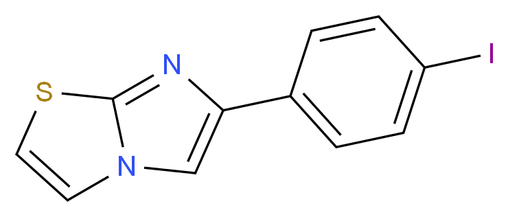 6-(4-iodophenyl)imidazo[2,1-b][1,3]thiazole_分子结构_CAS_118001-66-4