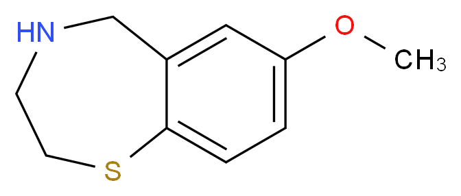 7-methoxy-2,3,4,5-tetrahydro-1,4-benzothiazepine_分子结构_CAS_145903-31-7