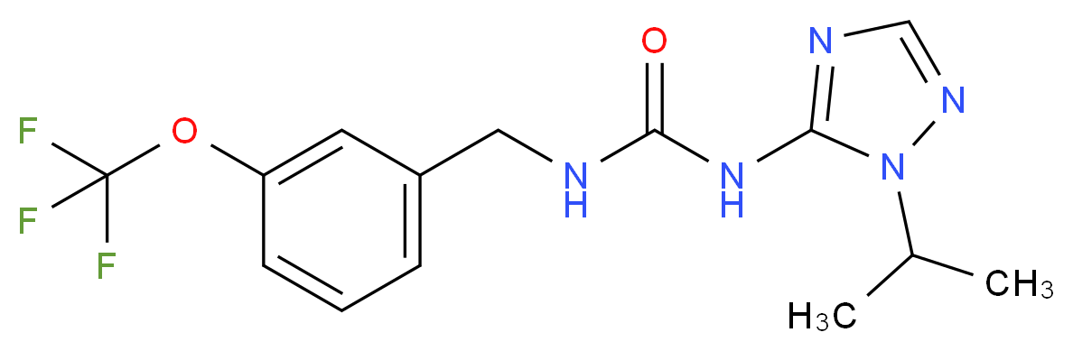 N-(1-isopropyl-1H-1,2,4-triazol-5-yl)-N'-[3-(trifluoromethoxy)benzyl]urea_分子结构_CAS_)