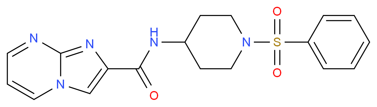N-[1-(phenylsulfonyl)piperidin-4-yl]imidazo[1,2-a]pyrimidine-2-carboxamide_分子结构_CAS_)