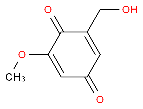 2-羟甲基-6-甲氧基-1,4-苯醌_分子结构_CAS_50827-57-1)