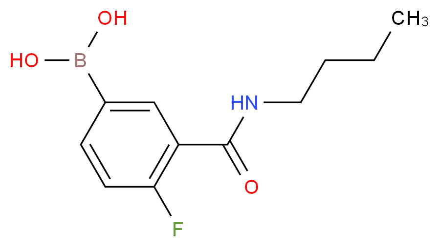 3-(Butylcarbamoyl)-4-fluorobenzeneboronic acid 98%_分子结构_CAS_874219-23-5)