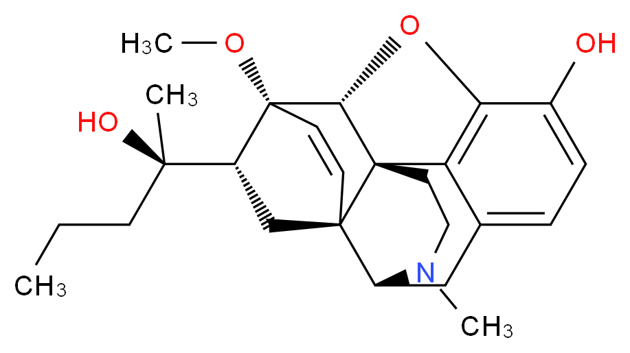 (1R,2R,6S,14R,15R,19R)-19-[(2R)-2-hydroxypentan-2-yl]-15-methoxy-3-methyl-13-oxa-3-azahexacyclo[13.2.2.1<sup>2</sup>,<sup>8</sup>.0<sup>1</sup>,<sup>6</sup>.0<sup>6</sup>,<sup>1</sup><sup>4</sup>.0<sup>7</sup>,<sup>1</sup><sup>2</sup>]icosa-7(12),8,10,16-tetraen-11-ol_分子结构_CAS_14521-96-1