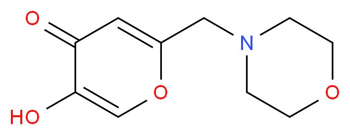 5-hydroxy-2-(morpholin-4-ylmethyl)-4H-pyran-4-one_分子结构_CAS_152368-17-7