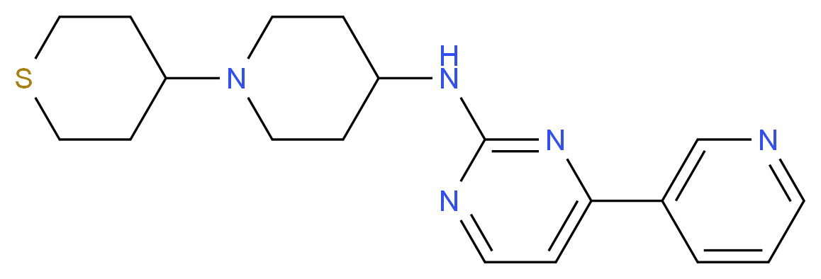 4-(3-pyridinyl)-N-[1-(tetrahydro-2H-thiopyran-4-yl)-4-piperidinyl]-2-pyrimidinamine_分子结构_CAS_)