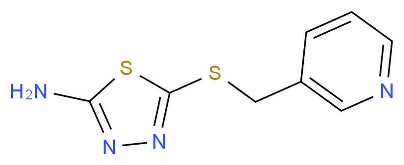 5-[(3-pyridinylmethyl)thio]-1,3,4-thiadiazol-2-amine_分子结构_CAS_118384-65-9)