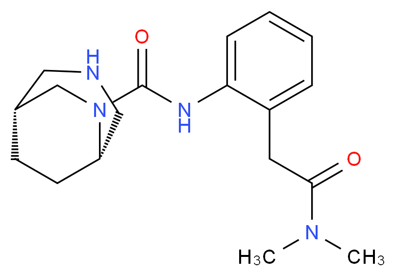 (1R*,5S*)-N-{2-[2-(dimethylamino)-2-oxoethyl]phenyl}-3,6-diazabicyclo[3.2.2]nonane-6-carboxamide_分子结构_CAS_)